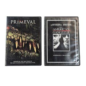 Primeval Dominic Purcell American Gangster Denzel Washington DVD Movie Bundle